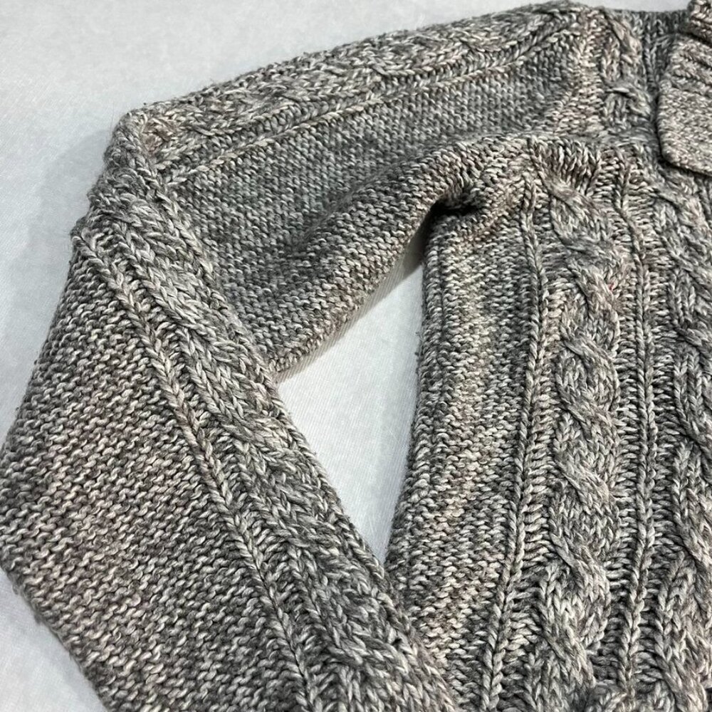 St. John’s Bay Cable Knit Button Cardigan Sweater Gray M - Picture 9 of 10